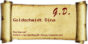 Goldschmidt Dina névjegykártya